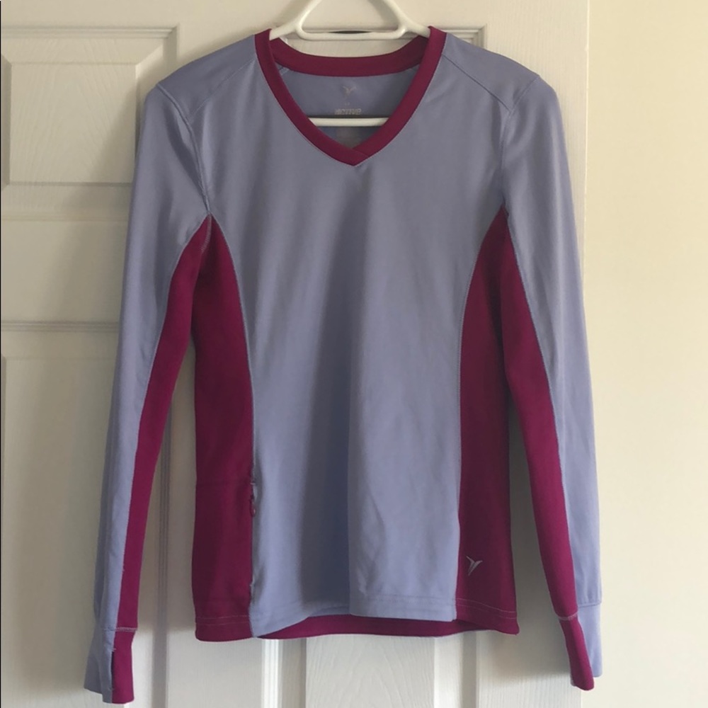 Purple Long Sleeve Activewear Top